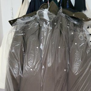 Moose Knuckles Khaki Green mid-length Winter Jacket